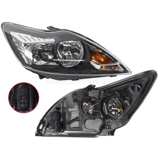 Фара FORD FOCUS II 08-11 прав черная с электрокорректором SAT