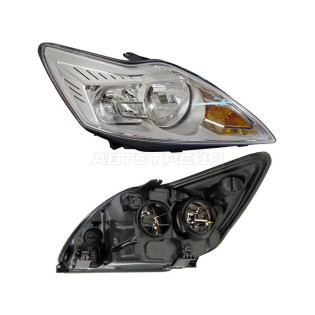 Фара FORD FOCUS II 08-11 прав хром с электрокорректором SAT