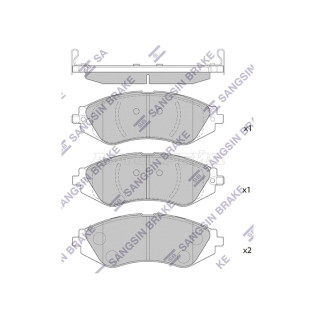 Колодки тормозные перед CHEVROLET LANOS/DAEWOO GENTRA/RAVON NEXIA R3 16-  (диск 256mm) HI-Q/SANGSIN BRAKE