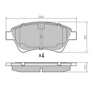 Колодки тормозные перед RENAULT MEGAN 03-09/SCENIC 03-06 SAT