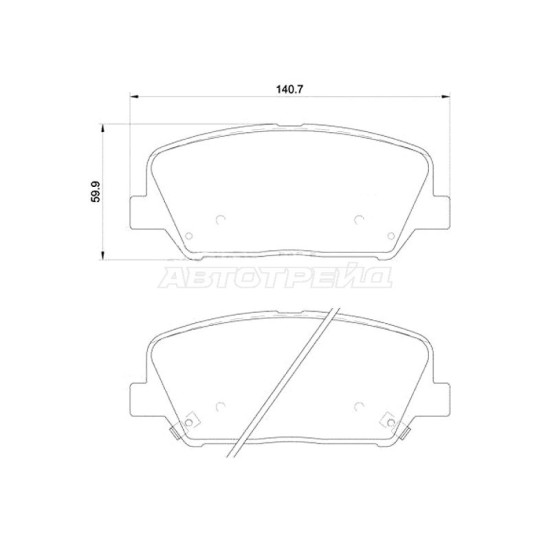 Колодки тормозные передн HYUNDAI I30 12-/KIA CEED 12-/OPTIMA 10- BREMBO