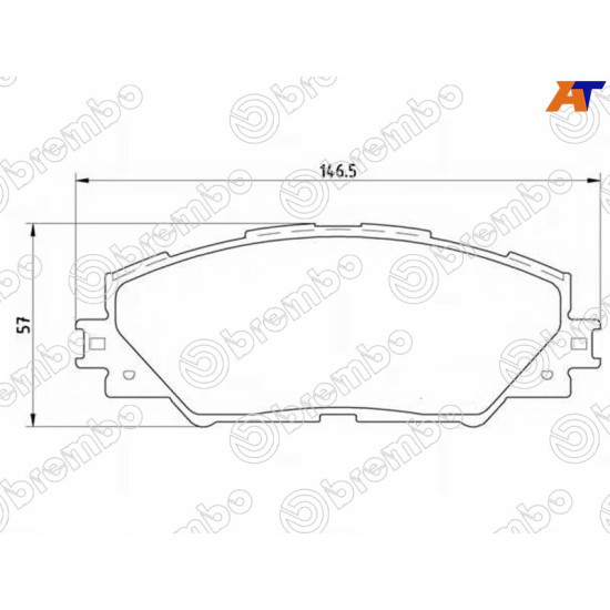 Колодки тормозные передн TOYOTA RAV4 05- BREMBO