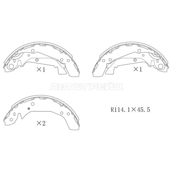 Колодки тормозные зад барабан HYUNDAI SONATA(Тагаз) 98-04/KIA MAGENTIS 00-05 SAT