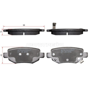 Колодки тормозные зад CHERY TIGGO T11 05-14/TIGGO 4 17-/ TIGGO 7 16-/LIFAN X60 11- SAT