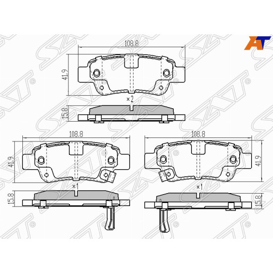 Колодки тормозные зад HONDA CR-V RE SAT