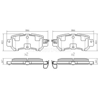 Колодки тормозные зад MAZDA CX5 11- SAT