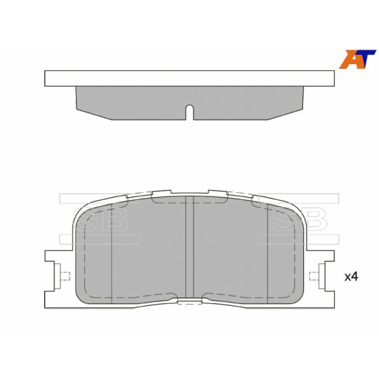 Колодки тормозные зад TOYOTA CAMRY/WINDOM 01-04 SANGSIN BRAKE