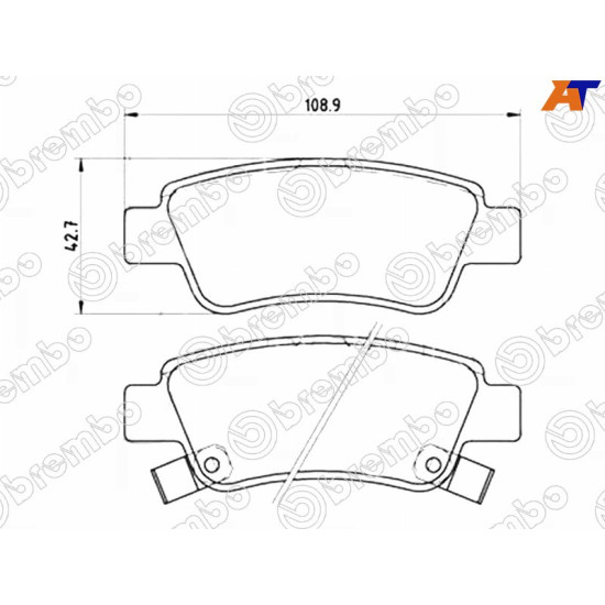 Колодки тормозные задн HONDA CR-V RE BREMBO