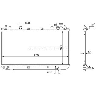 Радиатор Chery Tiggo T11 05-16 SAT