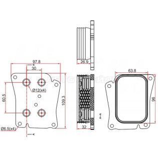 Радиатор масляный MERCEDES C-CLASS W203 00-06/C-CLASS W204 06-13/E-CLASS W211 02-09 SAT