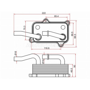 Радиатор масляный MERCEDES C-CLASS W203 00-06/E-CLASS W210 98-02/E-CLASS W211 02-09/G-CLASS W463 89- SAT