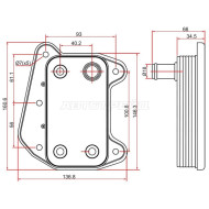 Радиатор масляный MERCEDES SPRINTER 95-/C-CLASS W203 00-06/C-CLASS W204 06-/E-CLASS W210 98-02/E-CLA SAT