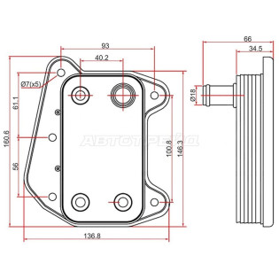 Радиатор масляный MERCEDES SPRINTER 95-/C-CLASS W203 00-06/C-CLASS W204 06-/E-CLASS W210 98-02/E-CLA SAT