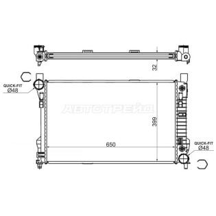 Радиатор Mercedes-Benz C-Class 00-08 / CLK-Class 02-10 / SLK-Class 04-11 SAT