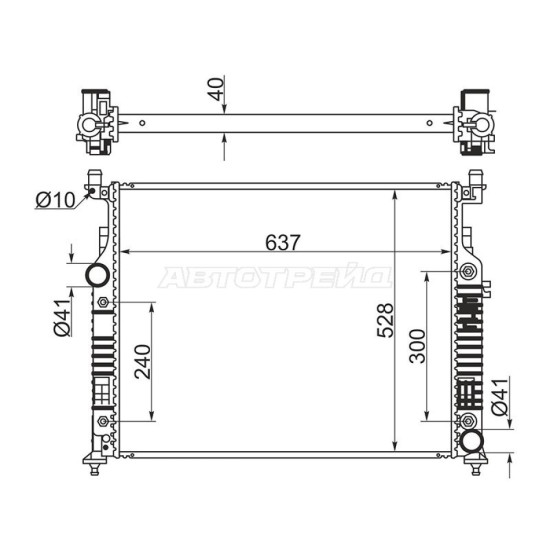 Радиатор Mercedes-Benz M-Class 05-11 / GL-Class 06-12 / R-Class 05-13 SAT