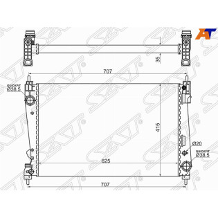 Радиатор OPEL CORSA D 1.3TD/1.6T/1.7TD 06- // FIAT BRAVO 1.4/1.4T/1.6TD/1.9TD 07- SAT