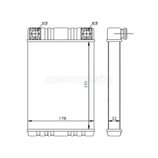 Радиатор отопителя салона MERCEDES C-CLASS W203 00-/CLK W209 02-/GW W463 89-/SL W230 01- SAT