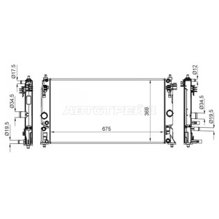 Радиатор Toyota C-HR 16-19 / Prius (ZVW50) 15- / Prius PHV 17- SAT