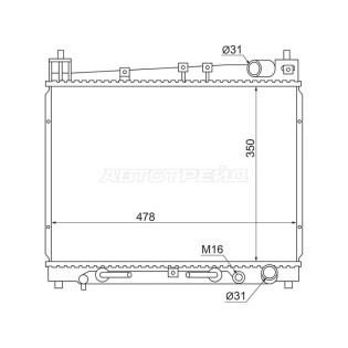 Радиатор Toyota Probox 02-14 / Vitz 99-05 / bB 00-05 / Echo 99-05 SAT
