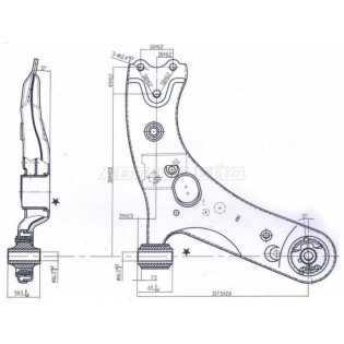 Рычаг нижний TOYOTA PRIUS 12-/COROLLA/RUMION/MARK X/AURIS/BLADE/SCION/ZELAS/LEXUS HS250H 06- прав SAT