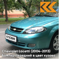 Бампер передний в цвет кузова Chevrolet Lacetti (2004-2013) хэтчбек 34U - Modern Green - Зеленый