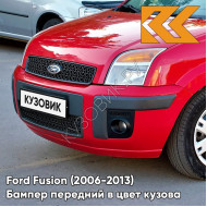 Бампер передний в цвет кузова Ford Fusion (2006-2013) рестайлинг NDTA - COLORADO RED - Красный