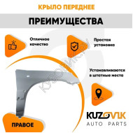 Крыло переднее правое Нива Шевроле (2002-2009) KUZOVIK