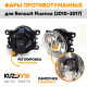 Фары противотуманные ЛЮКС комплект Renault Fluence (2010-2017) (2 штуки) левая и правая с регулировкой угла наклона и лампочками KUZOVIK