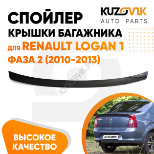 Спойлер крышки багажника Renault Logan 1 Фаза 2 (2010-2013) KUZOVIK