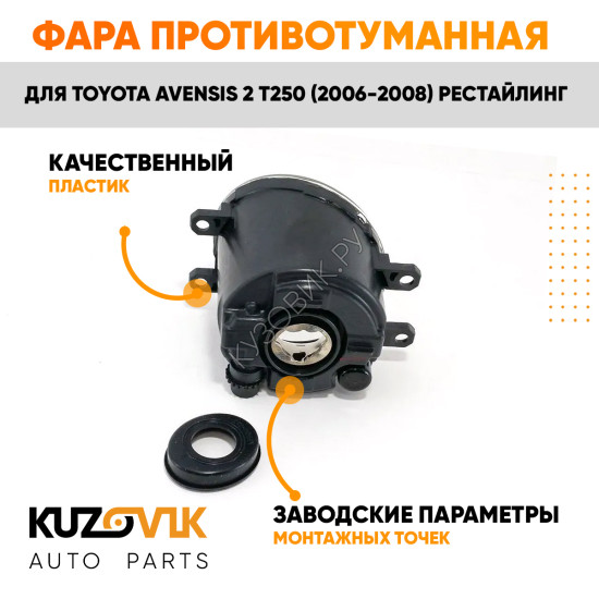 Фара противотуманная правая Toyota Avensis 2 T250 (2006-2008) рестайлингKUZOVIK
